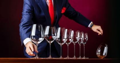 Maximilian J. Riedel showcasing RIEDEL Veloce collection