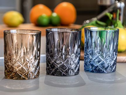 Image of Nachtmann Noblesse Tumblers in tobacco, smoke and vintage blue